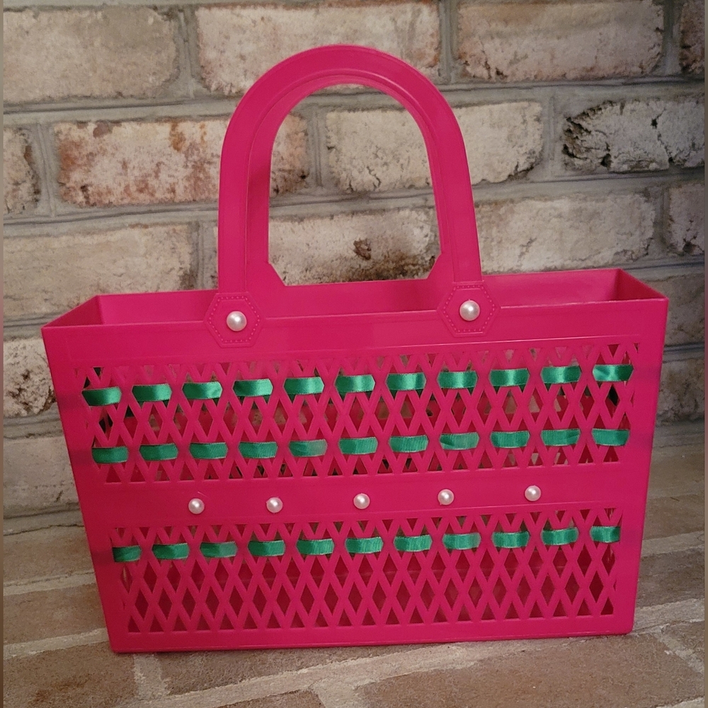 Pink and Green Women's Tote Bag